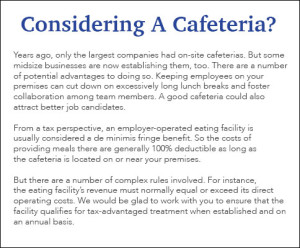 Considering a cafeteria?
